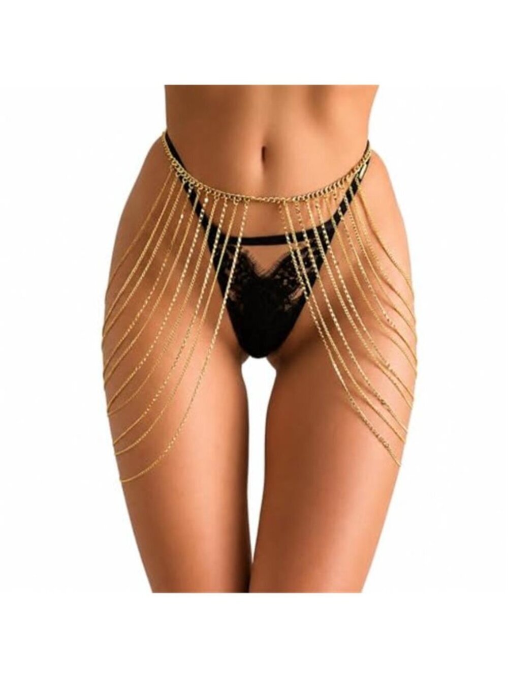 Rhinestone Body Chains Layered Crystal Waist Chain Beach Bikini Fashion